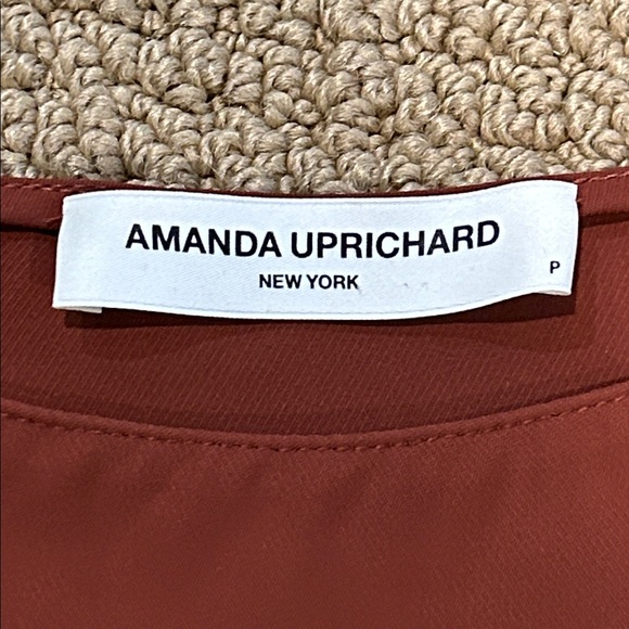 Amanda Uprichard Brown Peasant Sleeve Blouse size Small - Picture 6 of 13